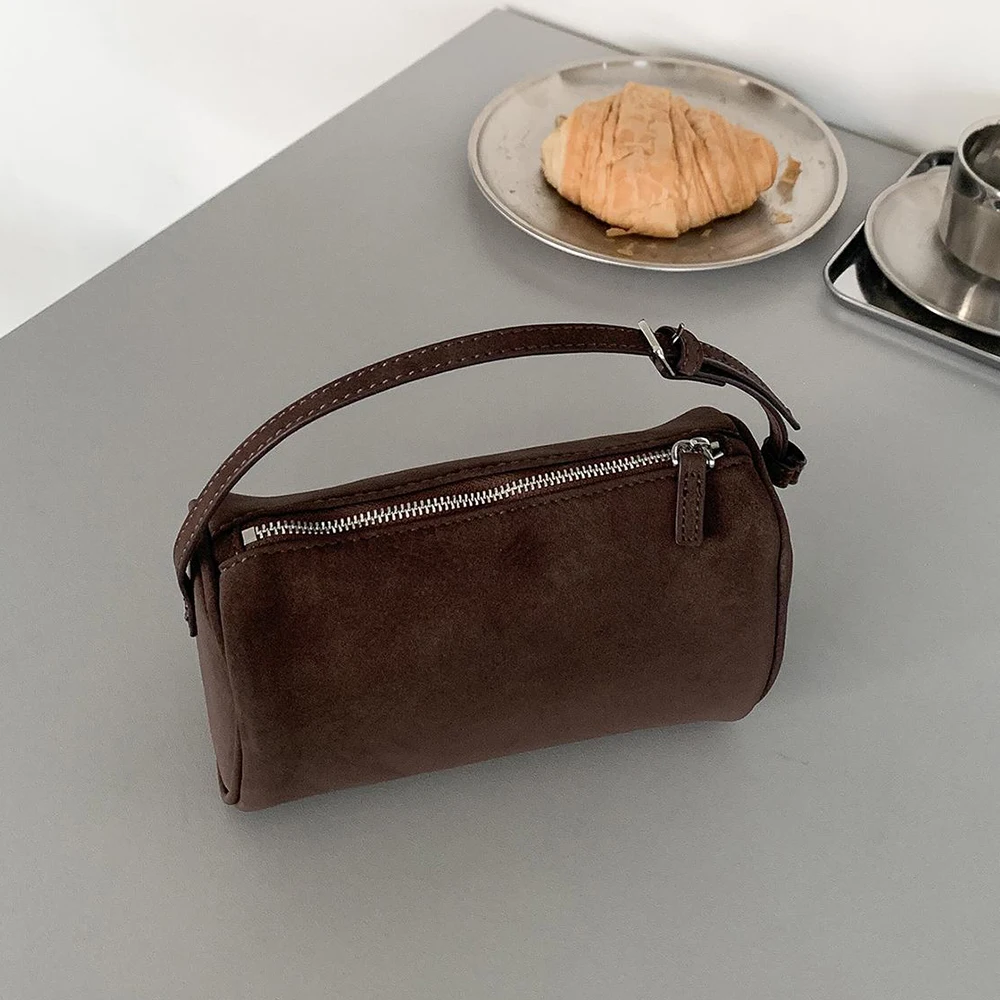 

Retro Faux Suede Women's Bags NEW Luxury Designer Bag Handbags Small Matte Texture Shoulder Crossbody Bag Boston Bags for Women