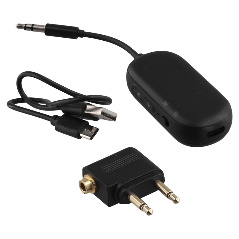 A29F-2X 2-In-1 Bluetooth 5.4 Audio Transmitter Receiver 3.5Mm AUX Jack Airplane Wireless Adapter Mic For TV Car PC Headphone