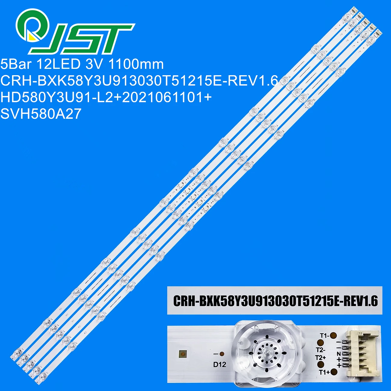 New 5pcs/Kit LED Strips TV 58A7GQTUK 58A7GQ 58A72GQ H58A7GQ CRH-BXK58Y3U913030T51215E-REV1.6 HD580Y3U91-L2 2021061101 SVH580A27