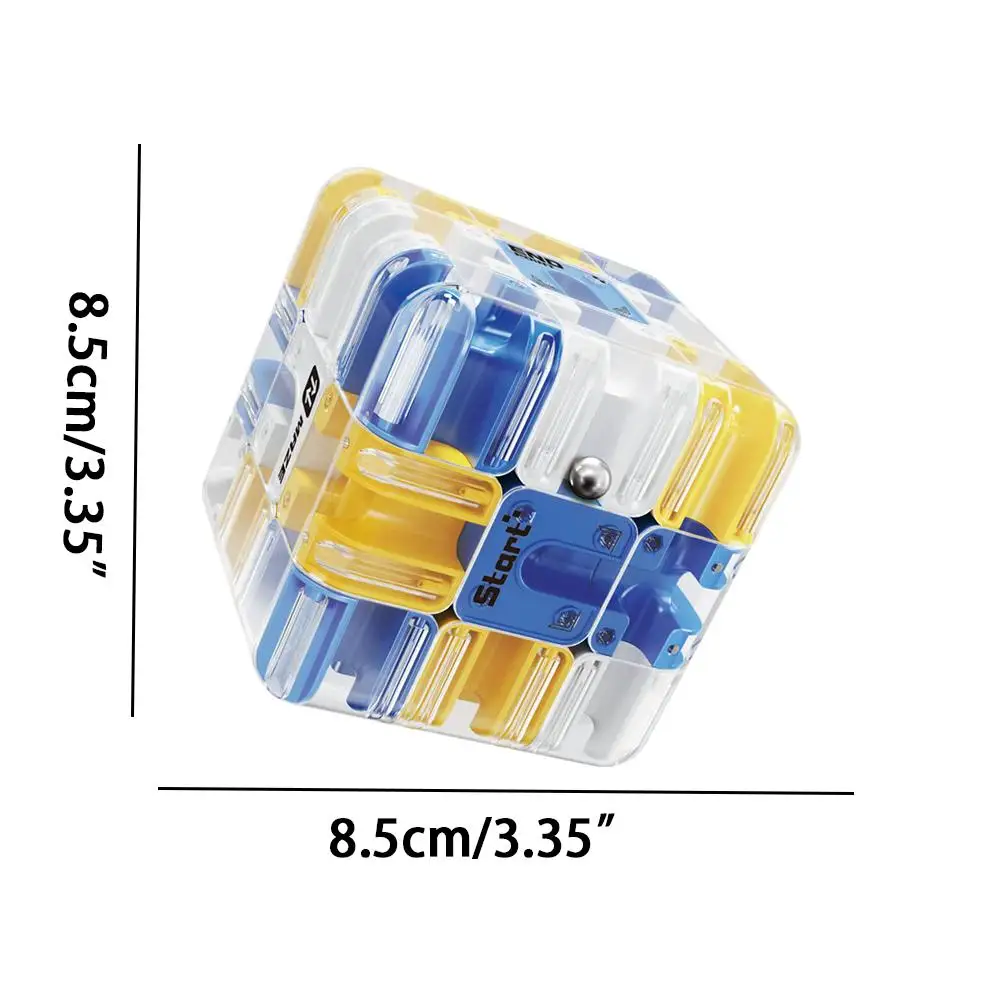 Labyrinthe 3D Cube magique Puzzle Transparent à Six côtés Cube de vitesse Cubes labyrinthe jouet Anti-stress Cube magique Top Thinking Puzzle logique jouet