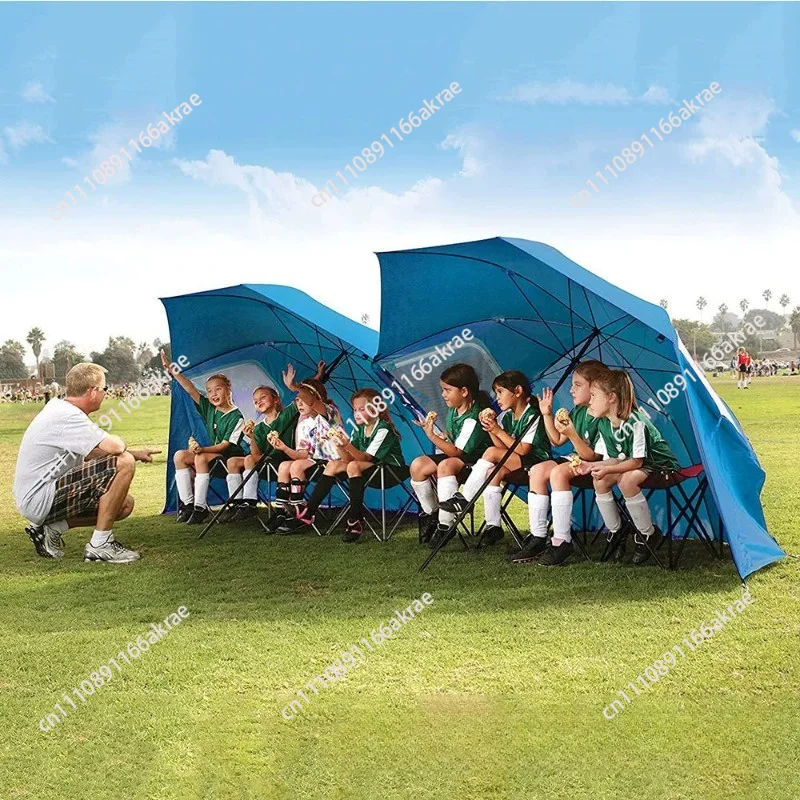 2.4 Meters with Window Breathable Windproof Outdoor Portable Beach Fishing Dual-purpose Tent Umbrella Beach Umbrella
