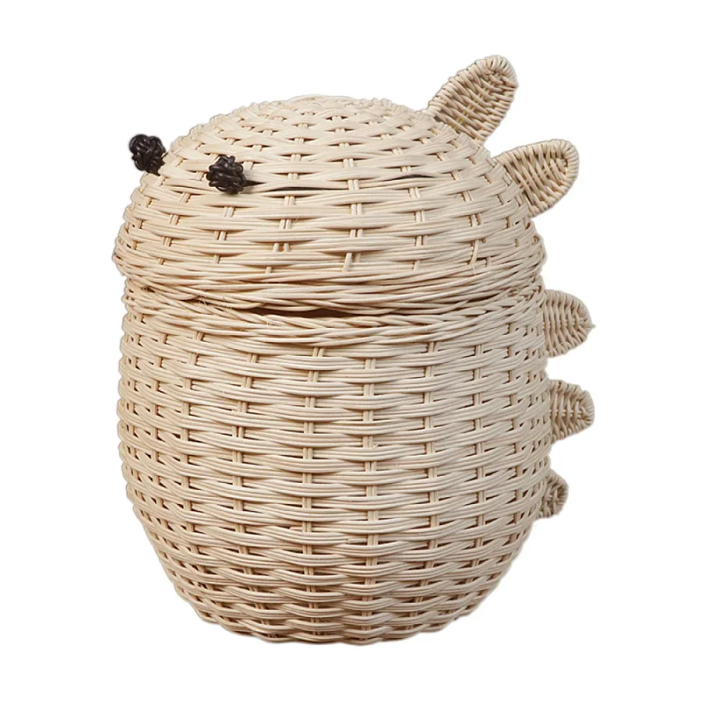 

Ins Handmade Vine Weaving Dinosaur Storage Basket Baby Toy Decoration Storage Basket Photography Props Natural Vine Weaving
