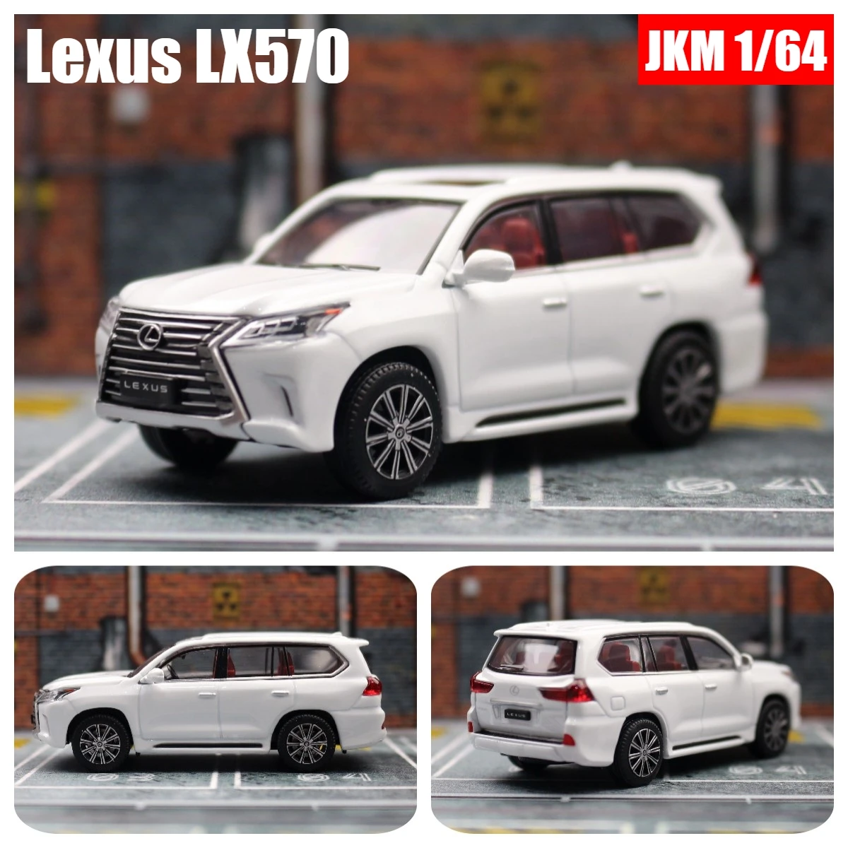 

1/64 Lexus LX570 SUV Sport Miniature Model JKM 1:64 Premium Toy Car Vehicle Free Wheels Diecast Zinc Alloy Metal Collection Gift