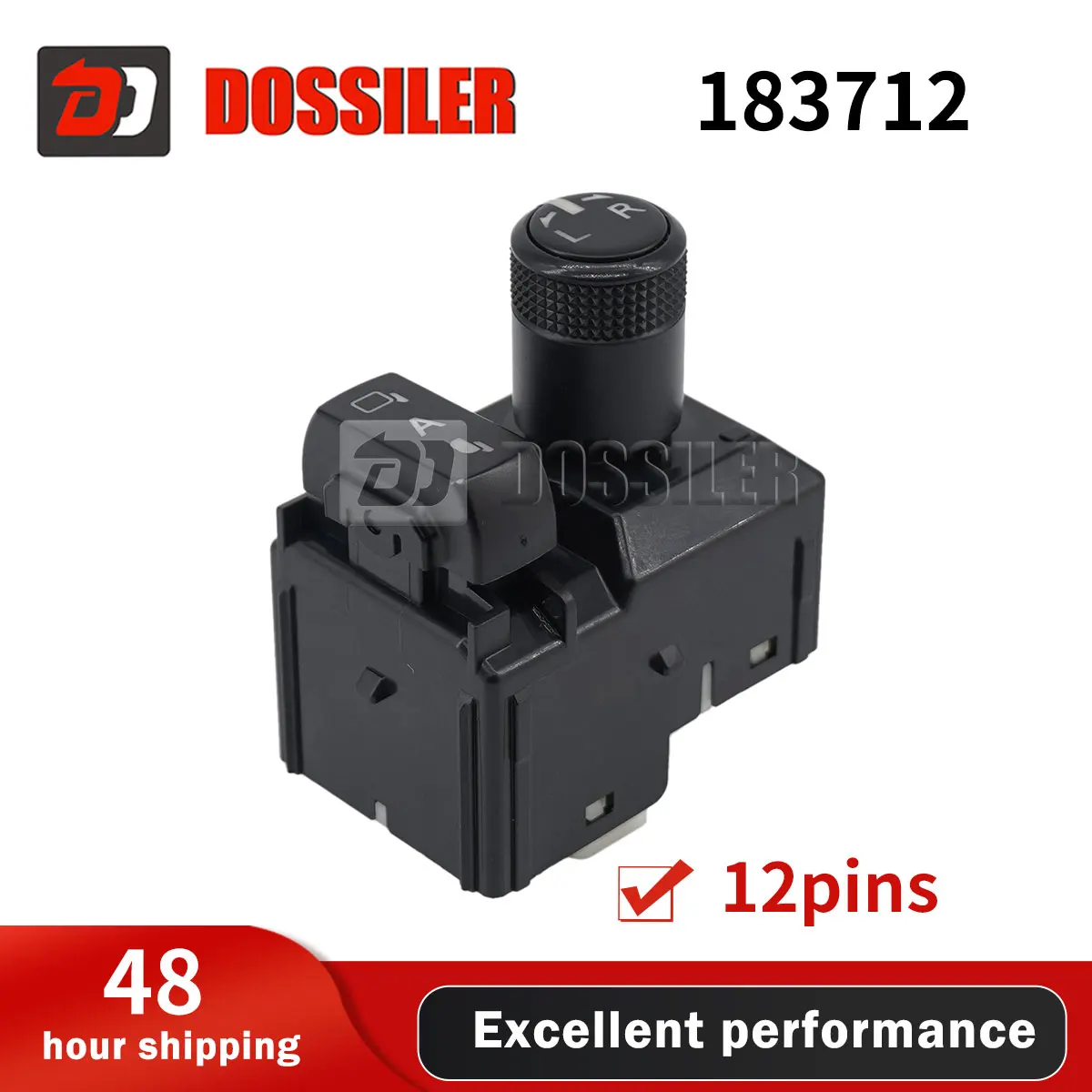 183712 Dossiler Rearview Mirror Switch Master View Adjust Button Knob for Toyota for Hilux for Revo 2015 016 2017 2018 2019 2020