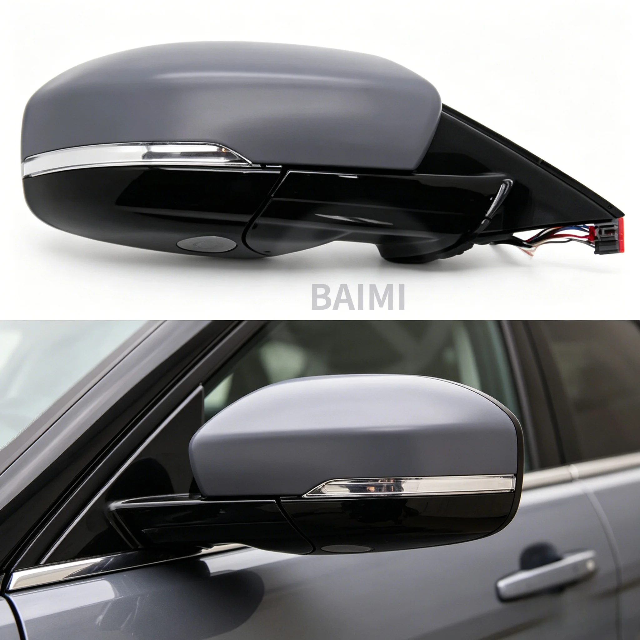 Side Mirror for Land Rover Evoque L538 2011-2012-2013, Power Fold Heated Memory Turn Signal Puddle Lamp, LR025188 LR025187 LR025