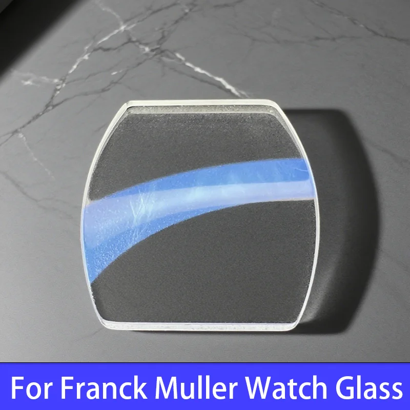 Square Double Bridge Turtle Back Watch Glass Franck Muller FM8880 V45 5850 FM-6000 5002 900QZ Blue Repair Parts Mineral  Crystal