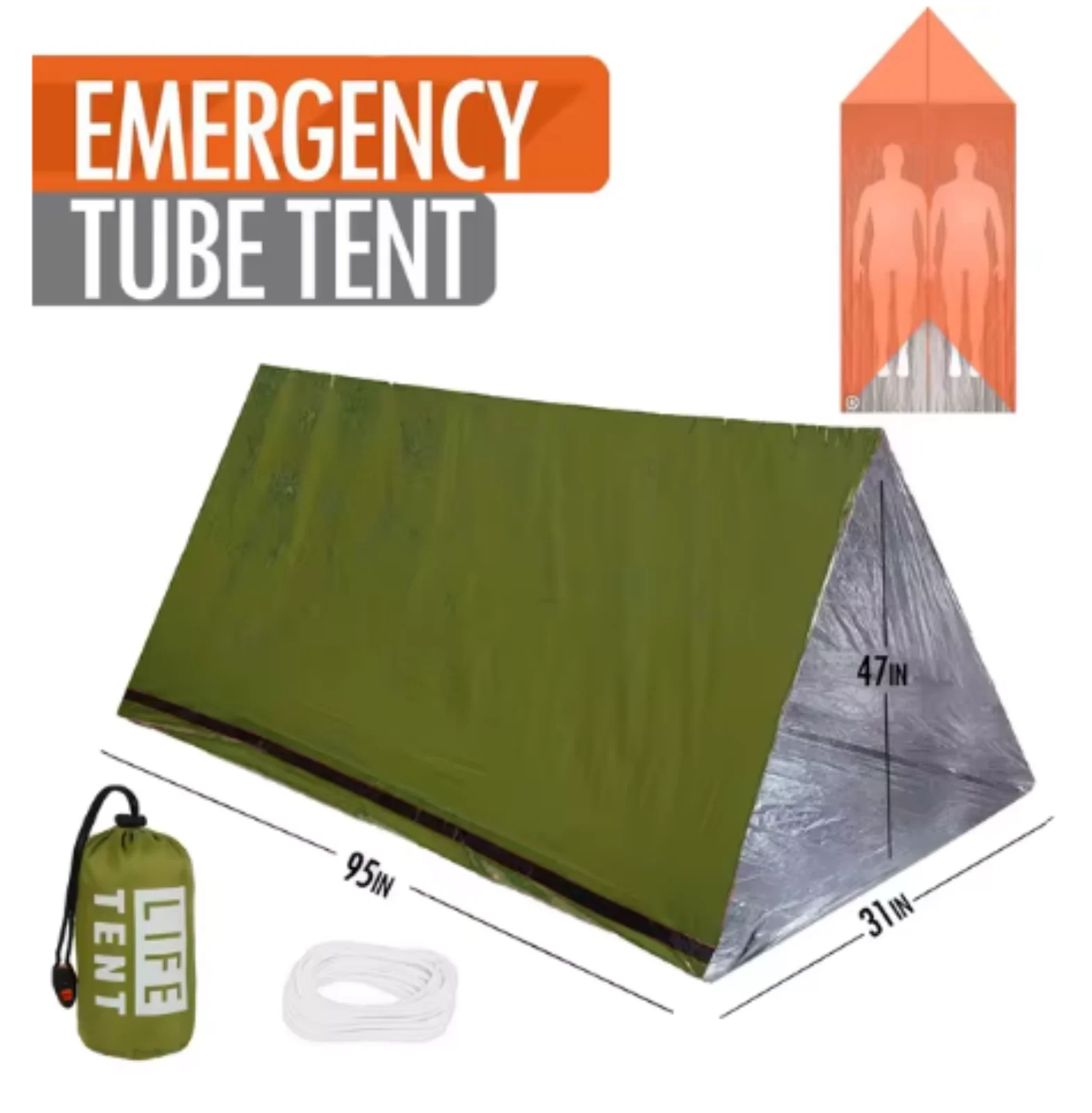 2 Person Emergency Tent Casa De Waterproof Camping Travel Pergola Family Campaign House Tourist Tents Cool Gear Equipment Coat