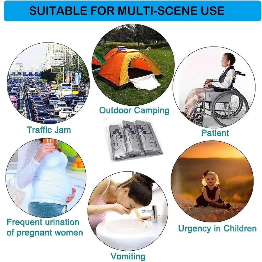 

10/30PCS Outdoor Emergency Urine Bags 700ml Disposable Travel Mobile Toilet Portable Urinal Bag for Female Male Vomiting Bag