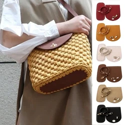 Set da 3 pezzi borsa fatta a mano accessori per borse tracolla da donna di alta qualità tracolla in pelle PU pochette per borsa a tracolla per maglieria fai da te