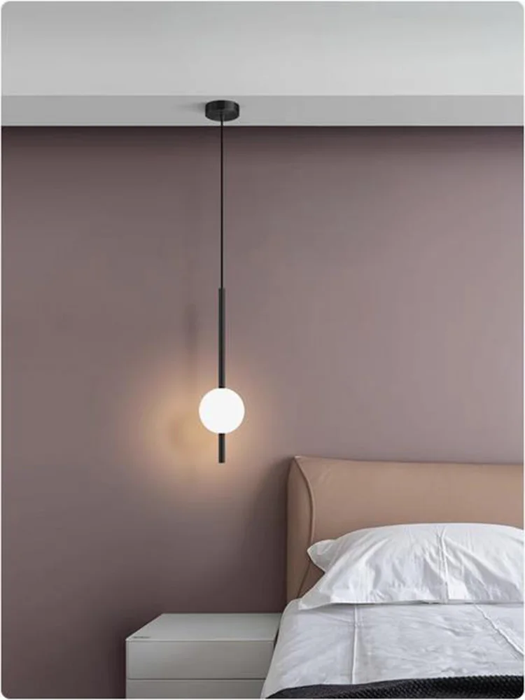 

Simple Glass Ball Pendant Lights Dining Room Bedroom Decor Hanging Lamp Restaurant Bar Suspension Lighting fixtures