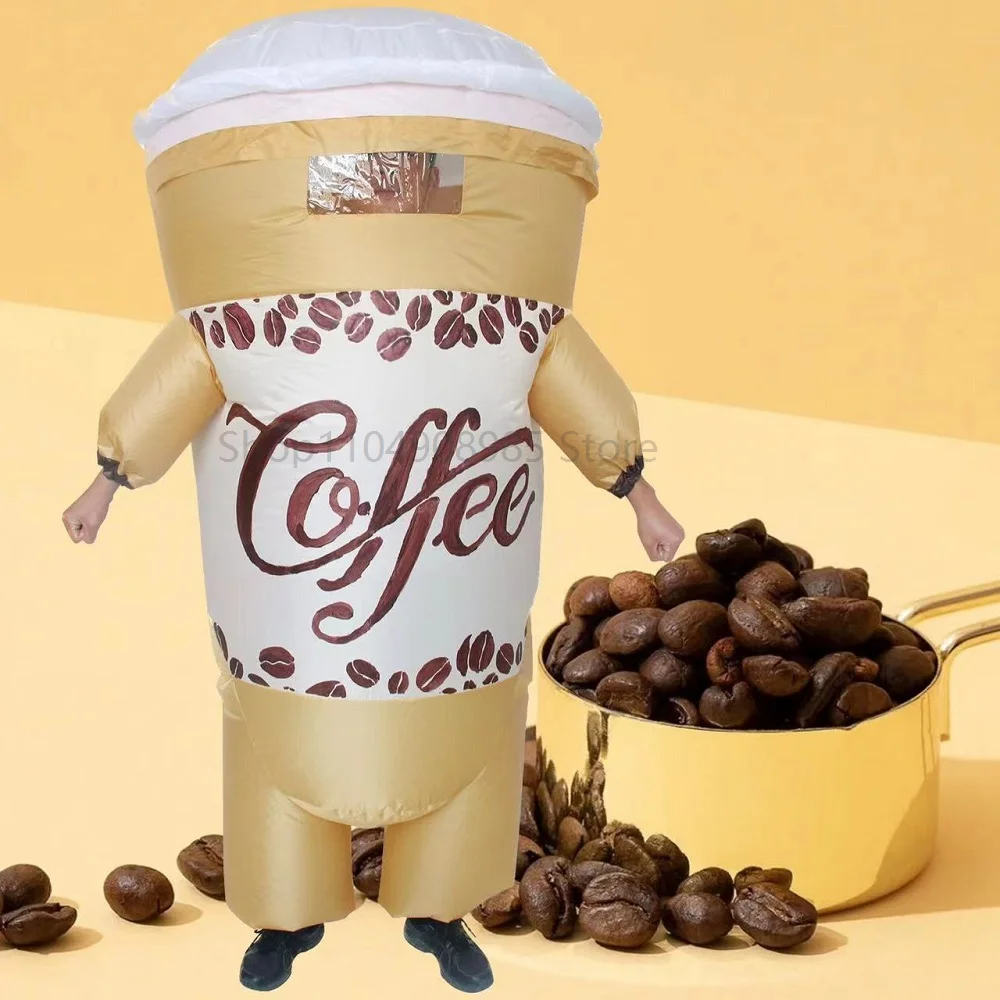 

Halloween Party Funny Coffee Cup Inflatable Clothing Wholesale Cosplay Coffee Cup Inflatable Clothing