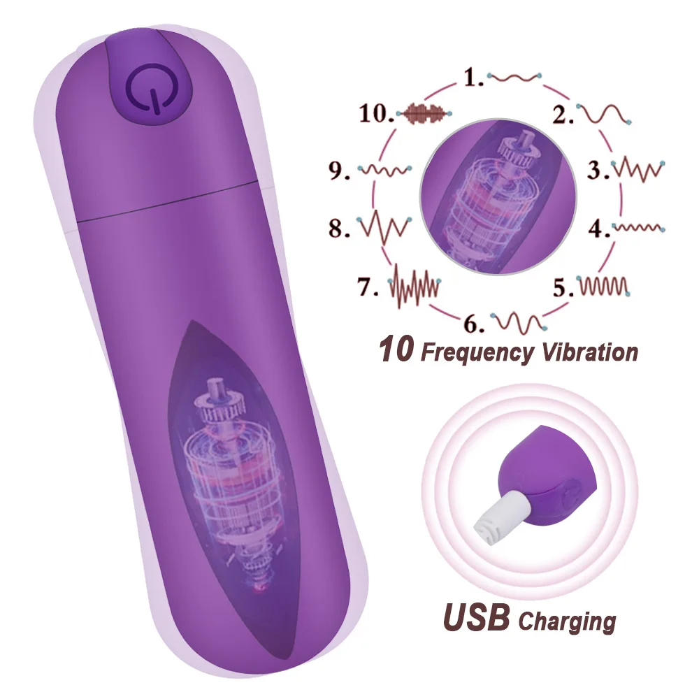 10 سرعات هزاز صغير USB شحن رصاصة دسار المهبل الشرج مدلك للإناث الكبار للنساء البظر محفز الجنس لعب