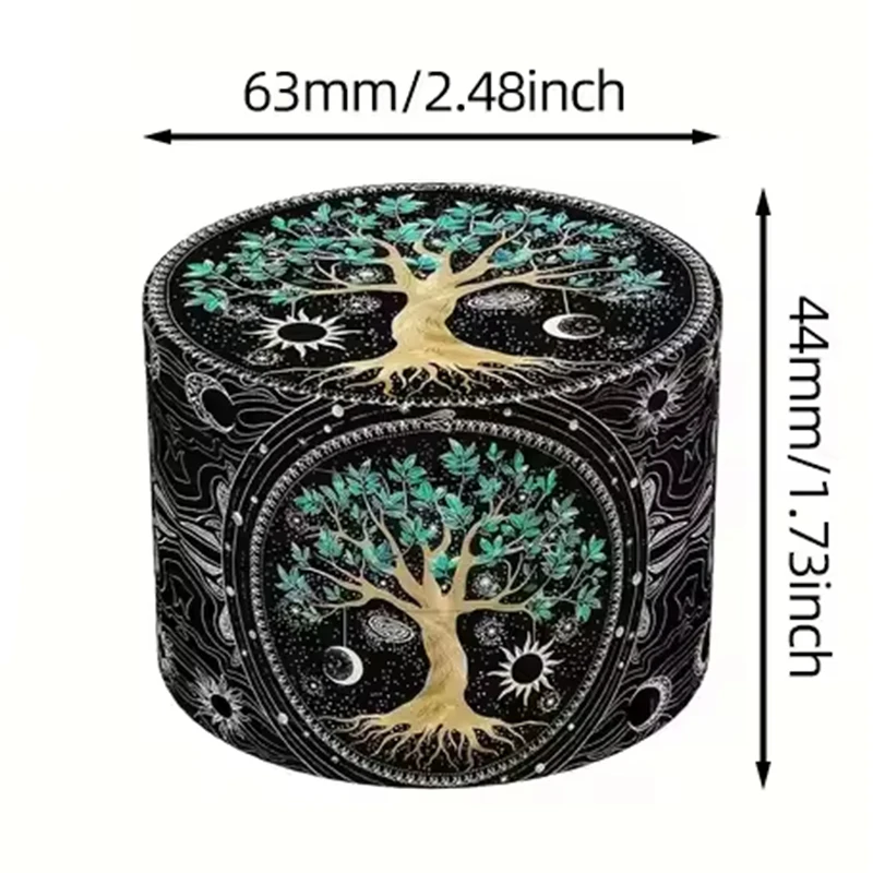 1.6/2/2.5 inch Boho stijl droge kruiden grinder met volledige print, 4-laags metalen specerijenmolen, crusher, rookaccessoires