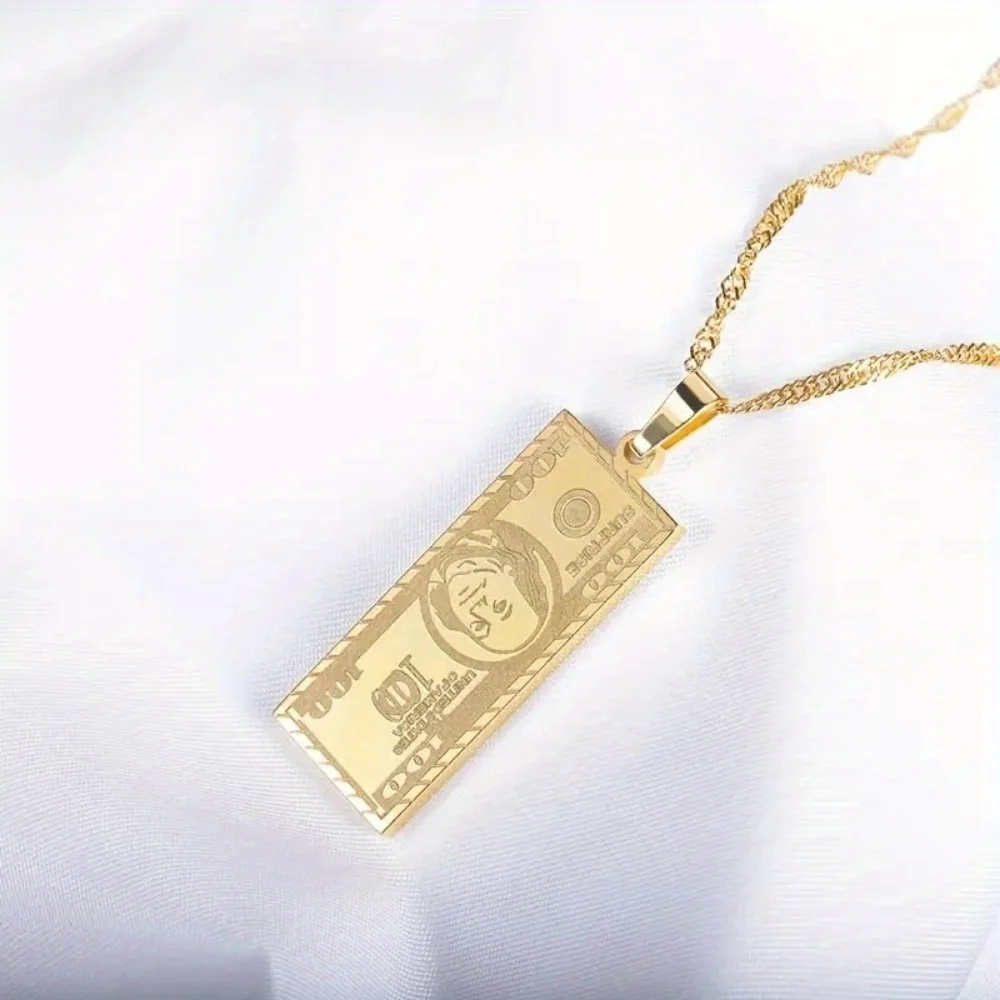 Handsome European and American Fashion Trend Hip-hop Jewelry Party Rich Small Pendants Men's Gift Necklace Wholesale