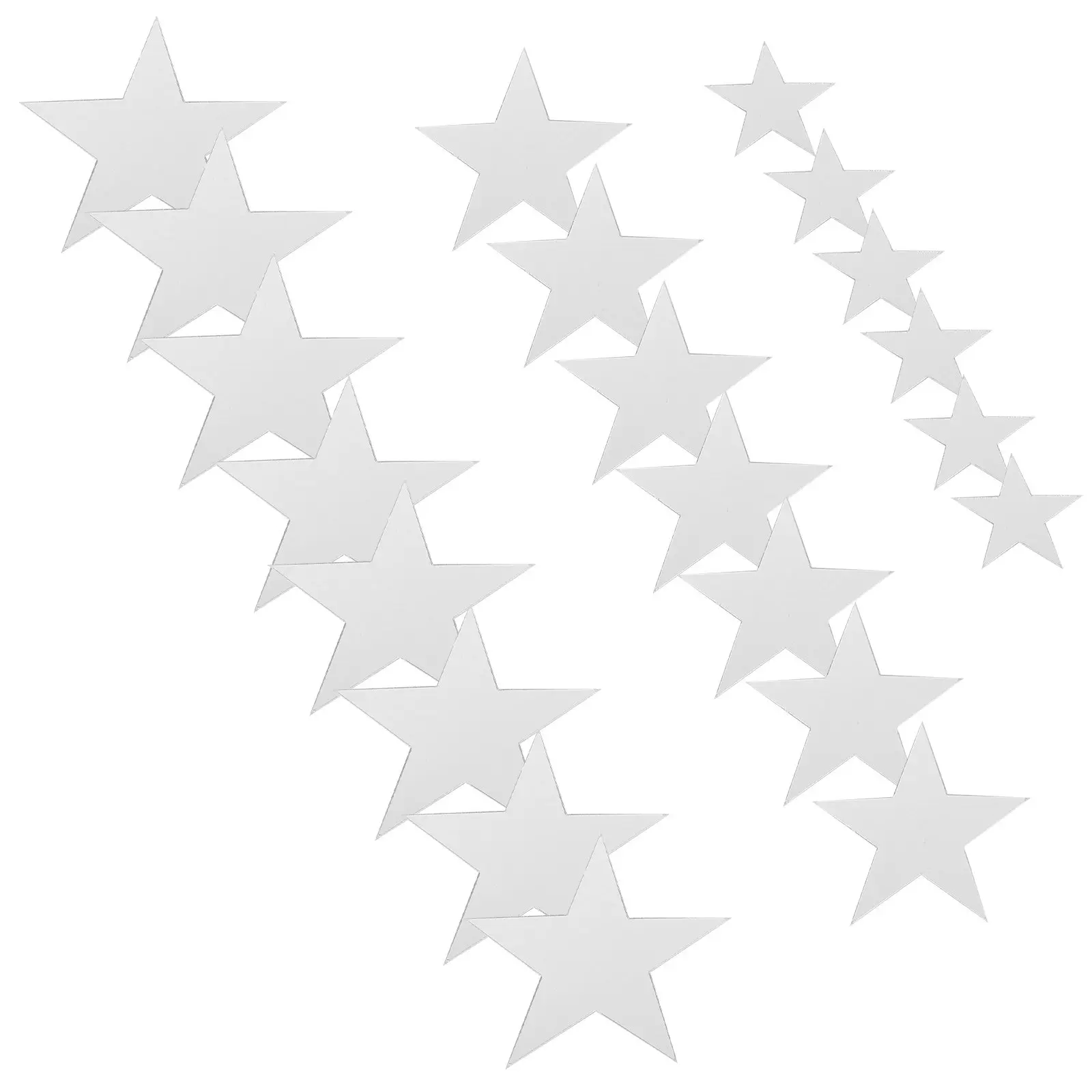 60Pcs Star Mirror Wall Stickers Acrylic Self Adhesive Peel and Stick Decals Brightening Light Enhancing Decor for Bedroom Living