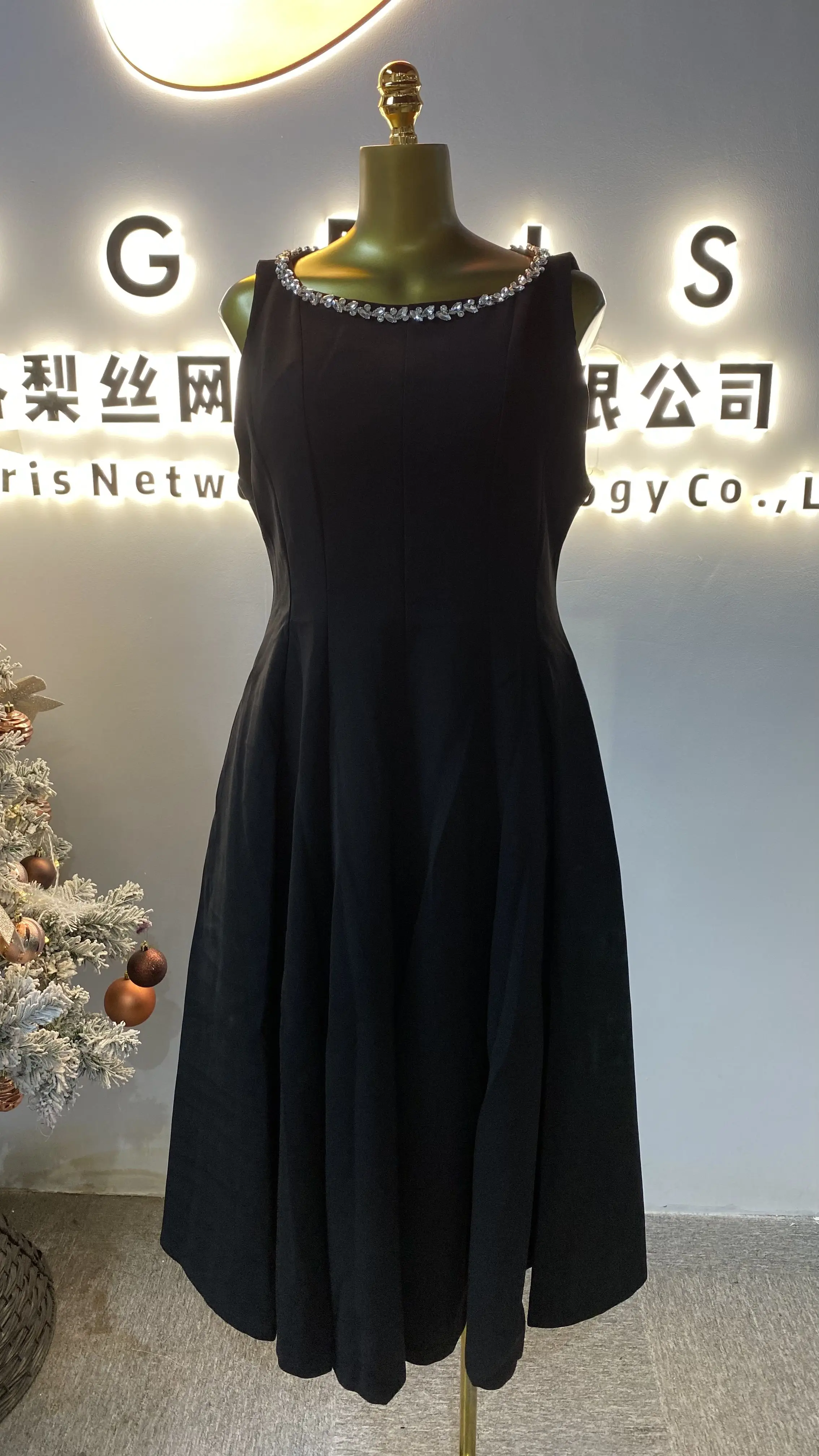 

Women's sleeveless crystal beaded collar slim fit women's party tank design fashion party-GZXX124