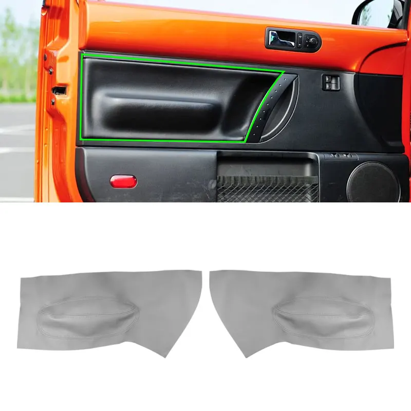 

Gray Leather Front Door Panel Cover For VW Beetle 1998 1999 2000 - 2010 Car-styling Door Armrest Panel Cover Sticker Trim