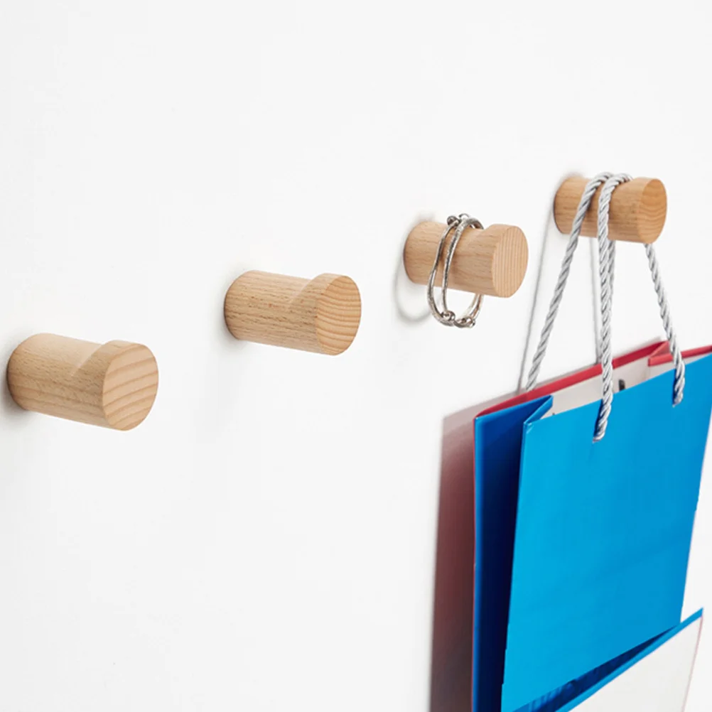 1 комплект, высококачественные крючки из бука, настенные крючки для хранения полотенец, одежды, шапок, сумок, ювелирных изделий, несущая способность 10 кг