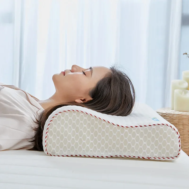 Memory Foam Sleeping Pillow Adjustable Side Sleeping Pillow Relieve Neck and Shoulder Pain Orthopedic Curve Neck Support Pillo
