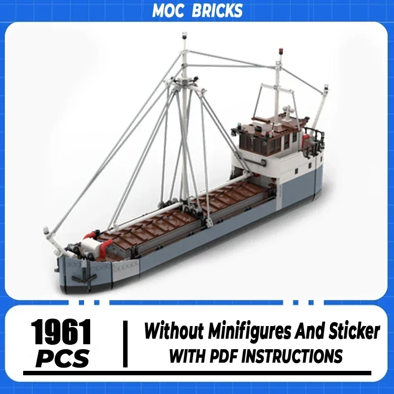 

Moc Building Bricks Transport Bay Cargo Boat Model Technology Modular Gulf Transport Ship Blocks Construstion DIY Assembly Toys
