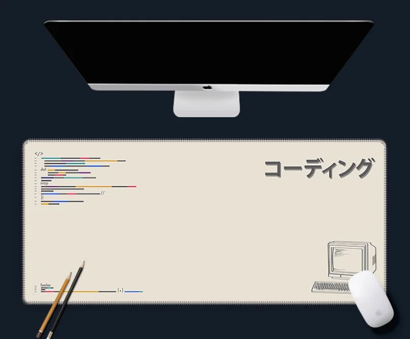 

Encoded Mouse Pad Extra Thick Sealed Edge Waterproof Computer Programmer Gaming Table Natural Rubber Laptop Office Accessories