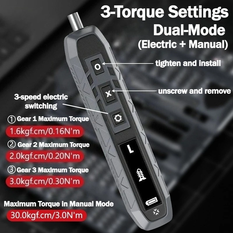 Small Electric Screwdriver Set 3 Torque Cordless with 160 Precision Bits for Computer Watch PS5 Xbox Jewelry Eyeglasses Repair