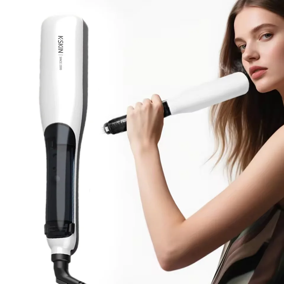 Professional Salon  Home Steampods Nano Spray Hair Straightener Hot Steam Hair Straightening Comb Curling & Straight Hair Styler