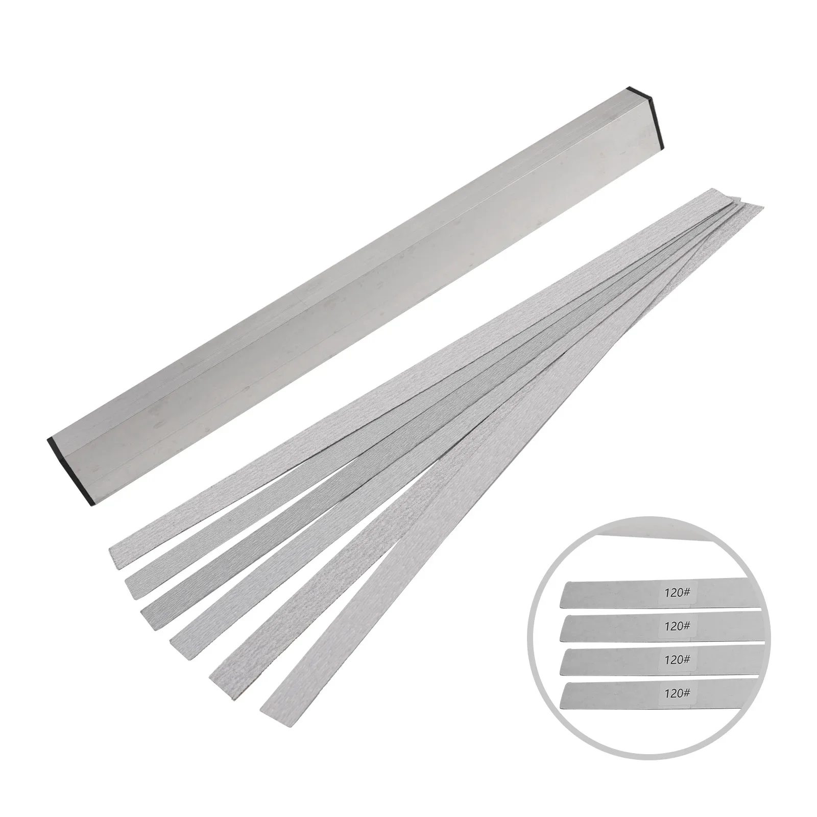 Guitar Neck Fret Beam Leveling Bar Luthier Tools With 6PCS Sandpaper Aluminum Fret Sanding Leveler Beam Leveling Bar view 3