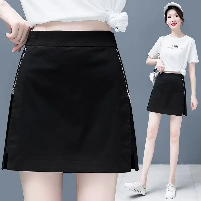 Hoch taillierte Shorts für Damen, lockere Außen-Culottes, gefälschte zweiteilige Frühlings- und Sommer-Neue schlanke und stilvolle Culottes für Damen