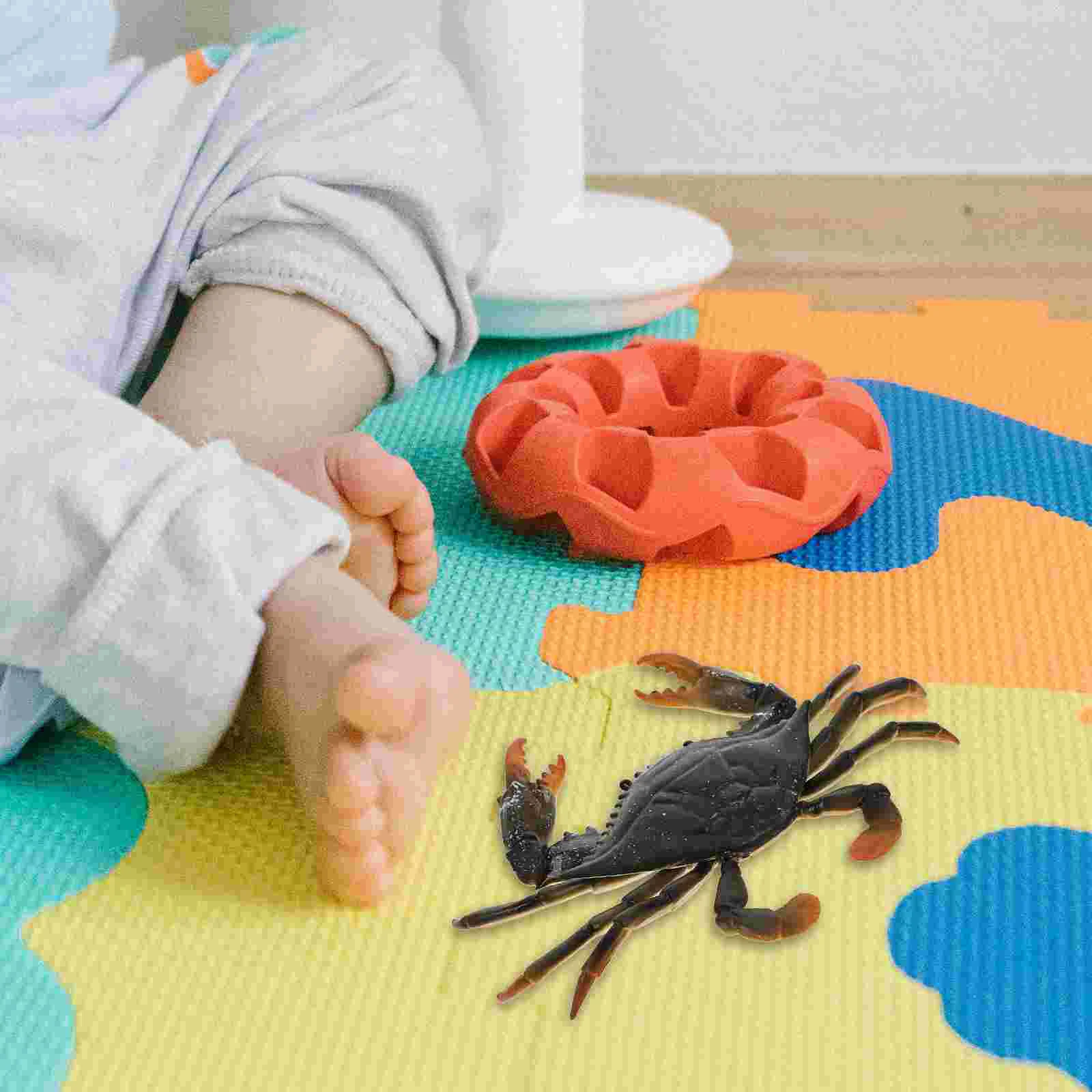 Figurines de crabe de simulation, jouets modèles d'animaux marins, éducation des enfants