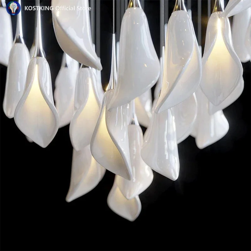 Light Luxury Sales Office Sand Table Exhibition Hall Living Room Dining Room Ceiling Glass Chandelier