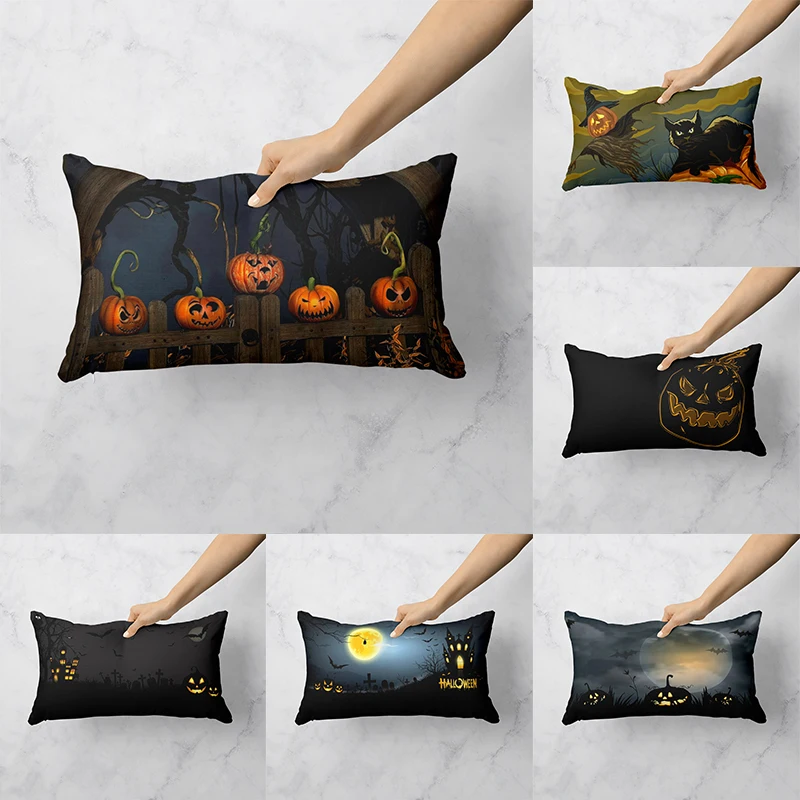 

New Halloween Pillowcase Living Room Sofa Pillow Home Decor Pillowcase Party Decoration Long Pillowcase