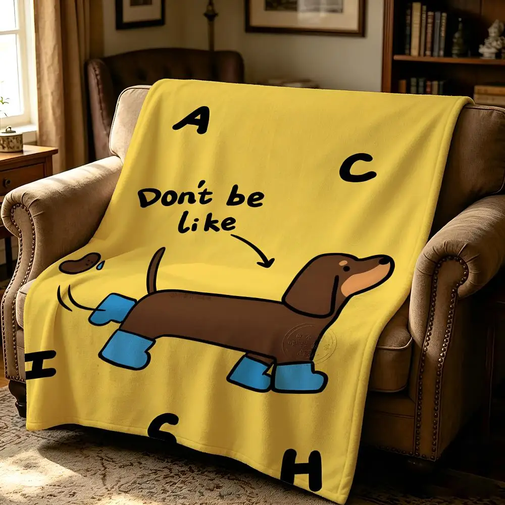 animal S-Sausage dogs-s Throw Thick Comfort Flannel Quilt, Multi-scene Use Indoor Outdoor Daily Nap