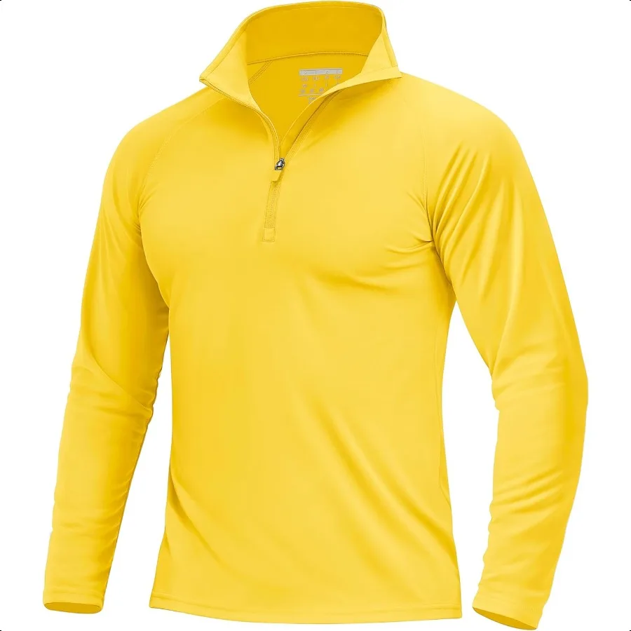 

Boladeci Men's UPF 50+ Sun Shirts 1 4 Zip Long Sleeve SPF UV Protection Lightweight Quick Dry Quarter Zip Golf Shirts