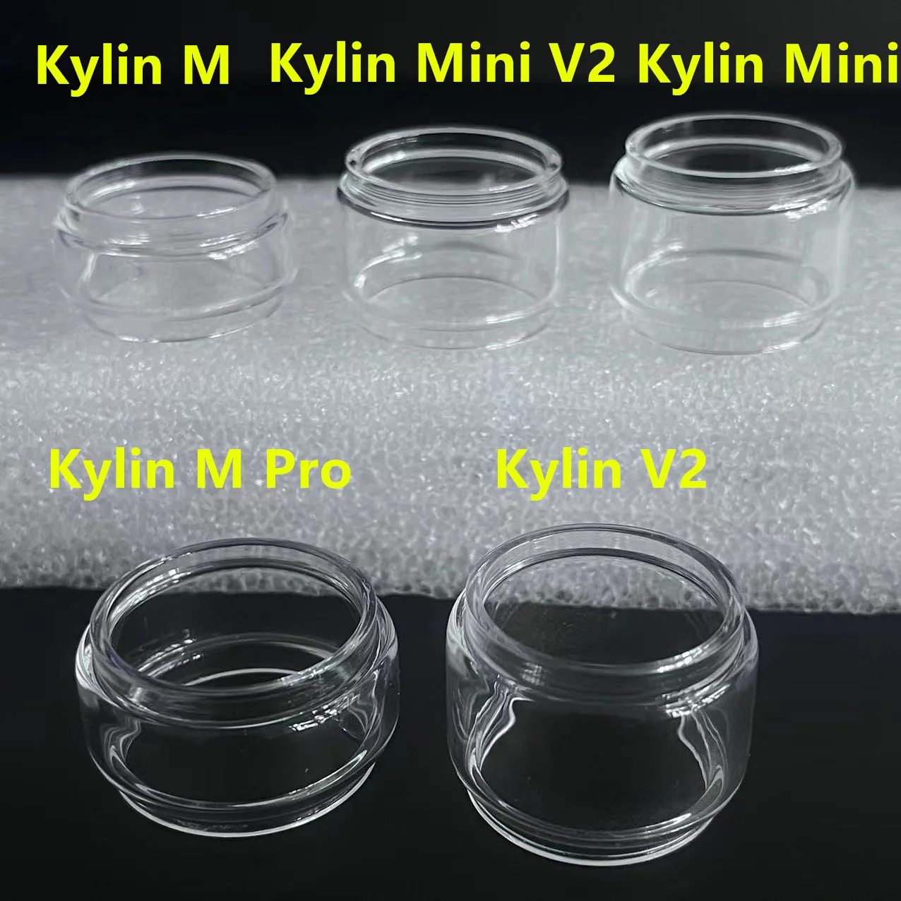 

5pcs/3pcs Normal Bubble Fat Glass Tubes Mini Cups For Kylin Mini V2/Kylin V2/Kylin M/Kylin M Pro RTA Glass Tank