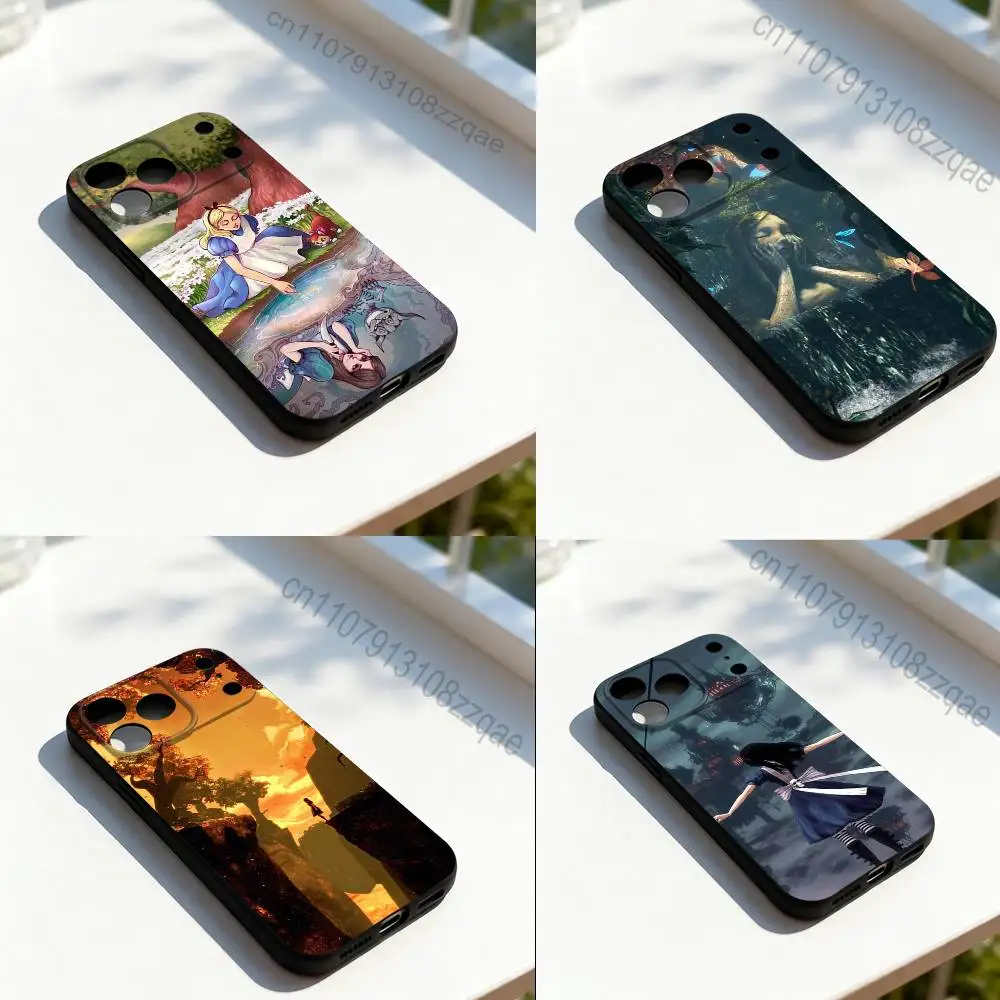 

A-Alice-e M-Madness R-Returns Phone Case For iPhone 17,16,15,14,13,12,11,Pro,Max,Plus,E,SE4,Air,Mini Black Soft Cover