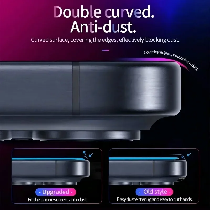 4 قطعة حامي الشاشة آيفون XS XR 11 12 13 14 15 16 Plus Pro Max HD وضوح مقاوم للخدش المضادة للبصمة طلاء نانو