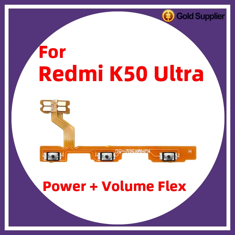 

For Xiaomi Redmi K50 Ultra Power ON OFF Volume Camera Key Button Switch Flex Cable Replacement