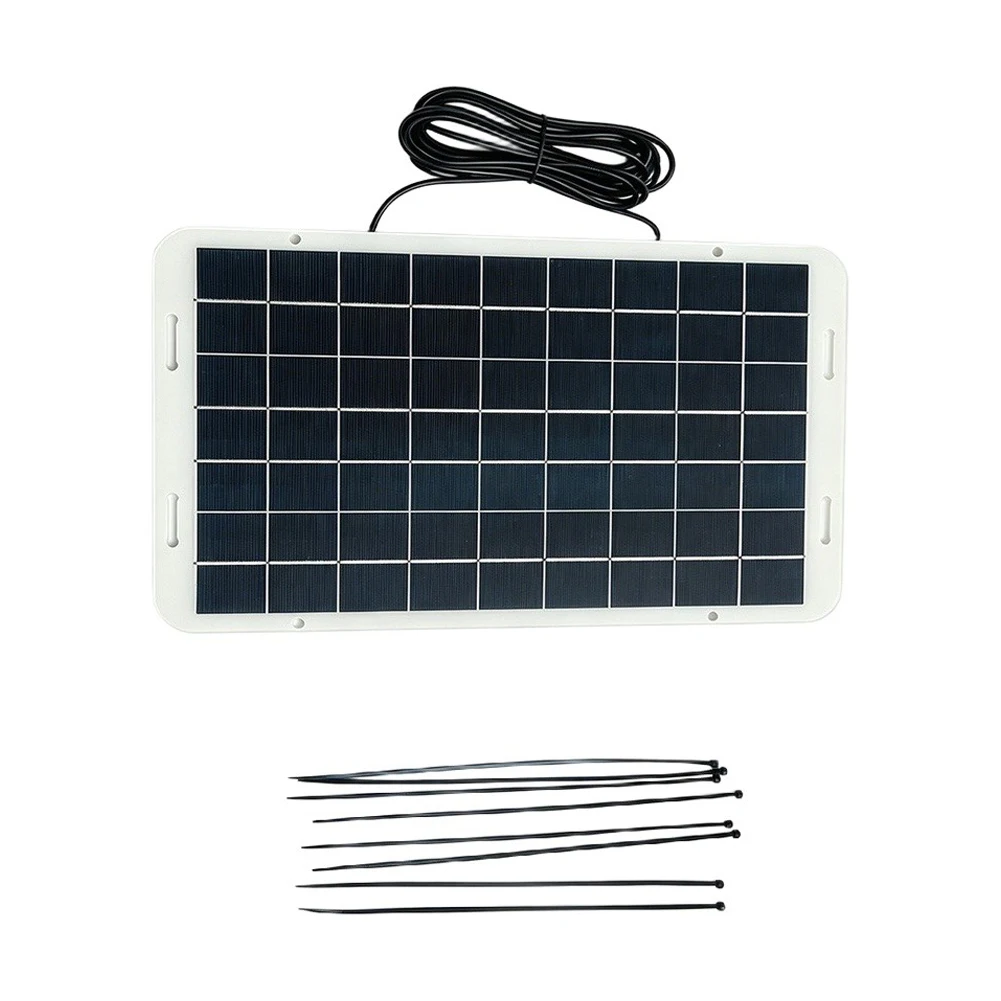 15W Solar Panel Charger For Security Cameras, 18V Maintenance-Free Power Supply With DC5521 Cable, Weatherproof Outdoor Energy