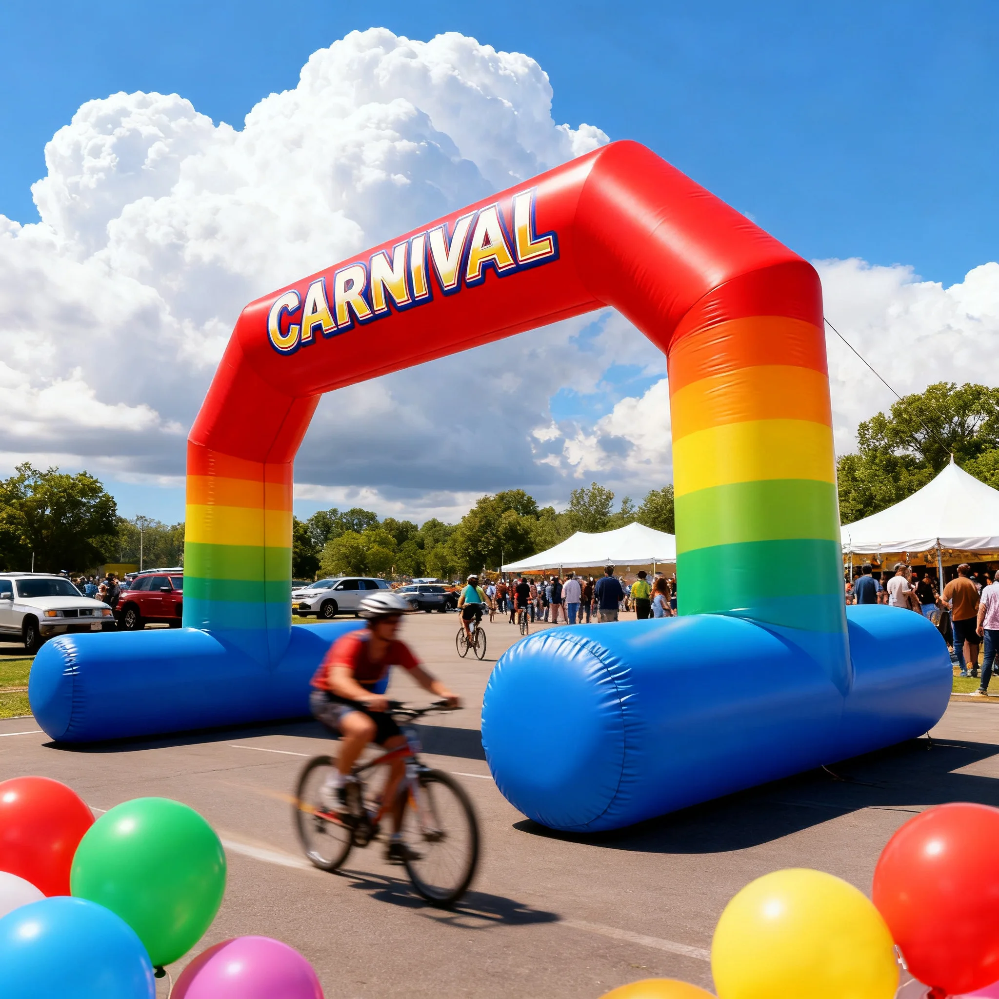 

FEAMONT Customized Durable Inflatable Racing Gate Outdoor Activities Anniversary Celebration Advertising Gate
