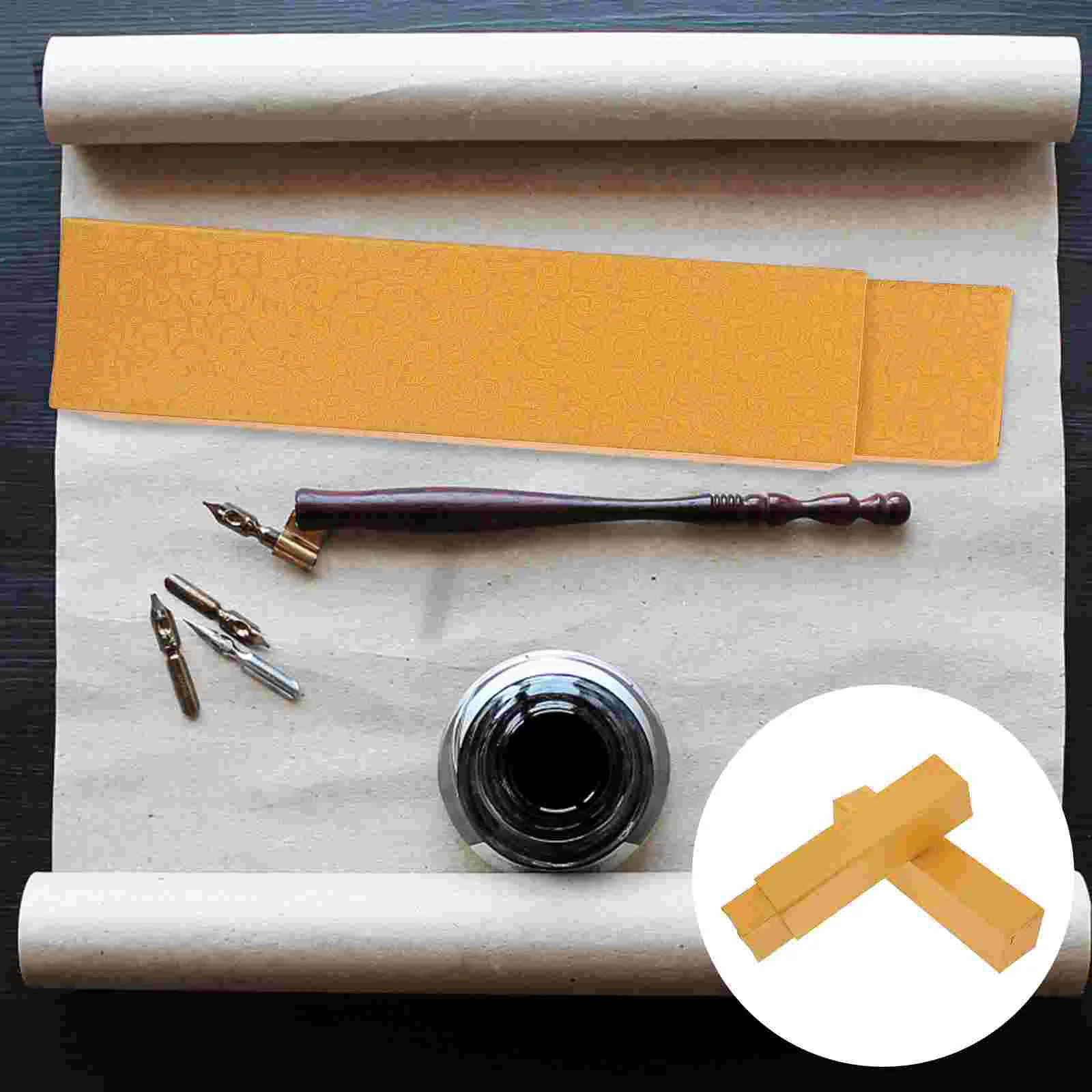 

2 Pcs Calligraphy and Painting Storage Box Photography Scroll Containers Chinese Holder Paper Holders Picture
