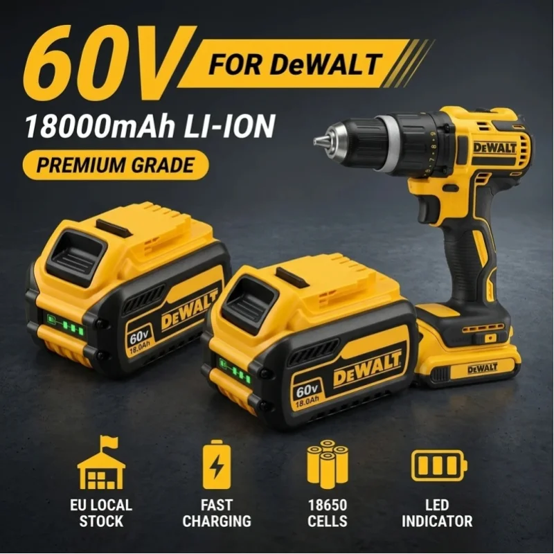 18,0Ah Große Kapazität für Dewei 20-60V Dual-Pressure Lithium-Akku für Bohrhammer und Winkelschleifer