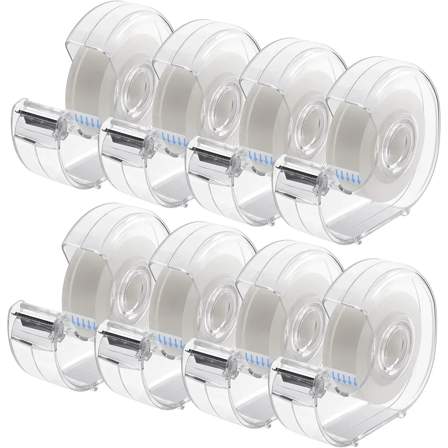 

Transparent Tape with Dispenser and Refills,Clear Tape for Home,School and Office Supplies,0.7x1000 Inch, 8 Pack
