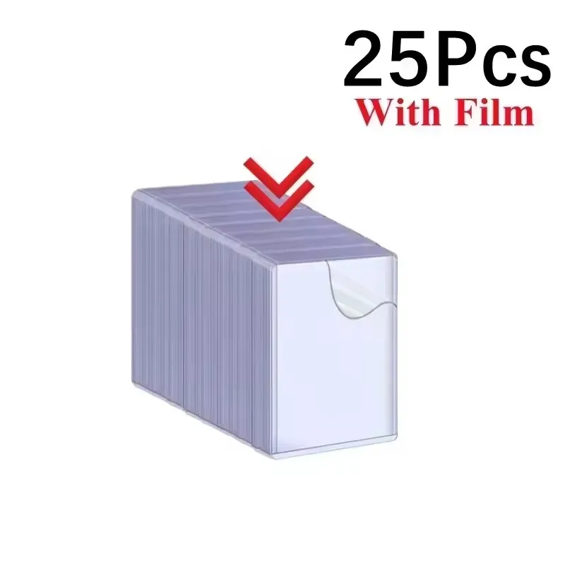 1-50PCS Transparente Koreanische Kpop Karte Hülse mit Schutz Film Klar Karte Halter Idol Foto Spiel Karte Abdeckungen 35PT