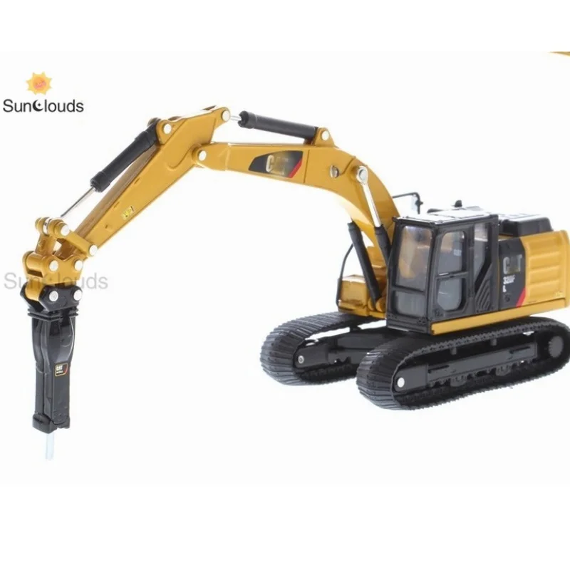 For Caterpillar Excavator Model CAT 320F L 1:64 DM Engineering Truck Model 85636 with Five Genuels Die Cast Model Toy Car