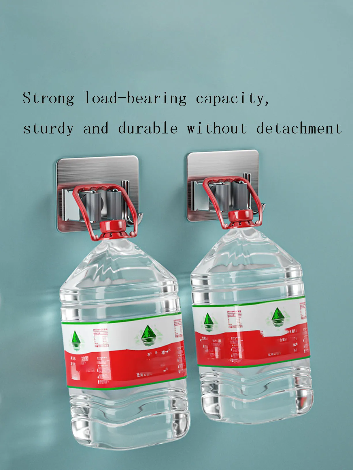 1Pcs Stainless Steel Household Storage Rack Bathroom Nail-free Hook Wall-mounted Mop Storage Rack Waterproof Broom Rack