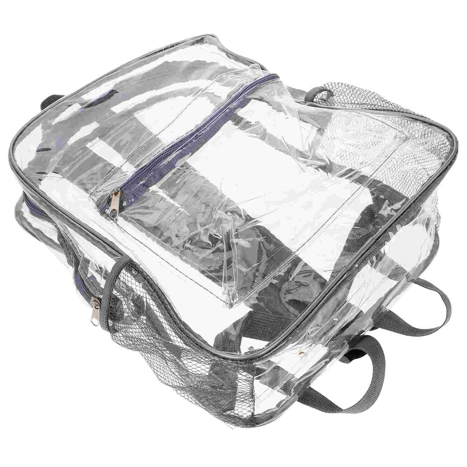 

Clear Backpack Transparent Bookbag PVC Heavy Duty Transparent Backpack See Through Bookbag for Student School Work Festival Sp