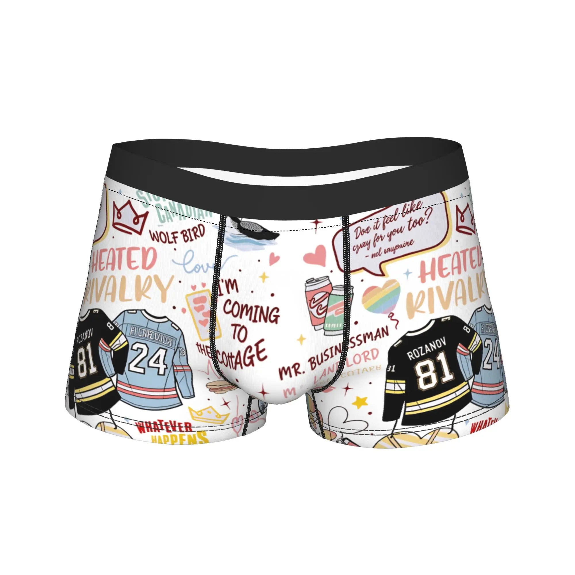 

Shane Hollander Heated Rivalry 81 24 Boxer Brief Underwear High Quality Men's Breathable Trunk Pattern Plus Size Panties