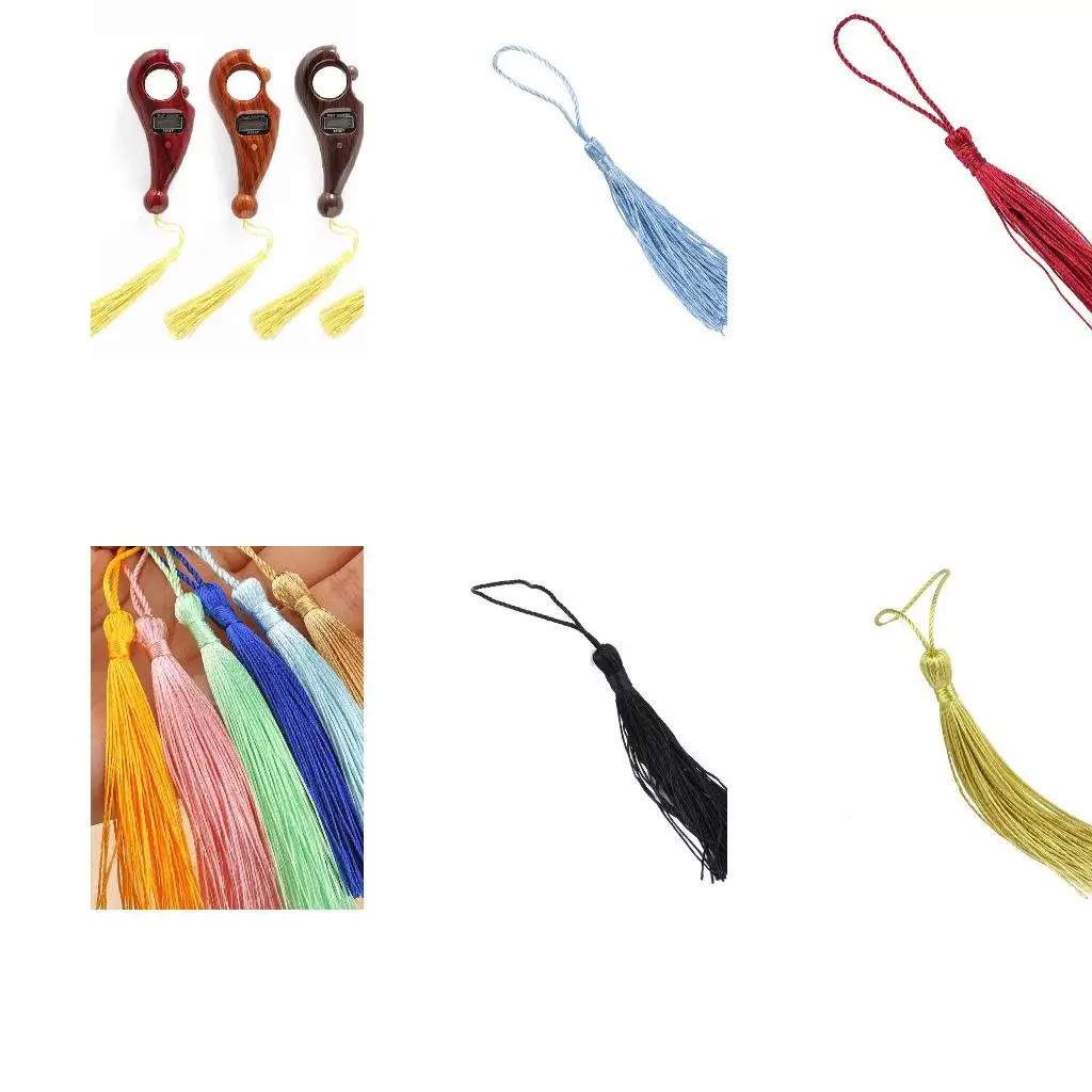 Beautiful Polyester Tassels with Hanging Ring Silk Sewing for Key Ring Tassels G