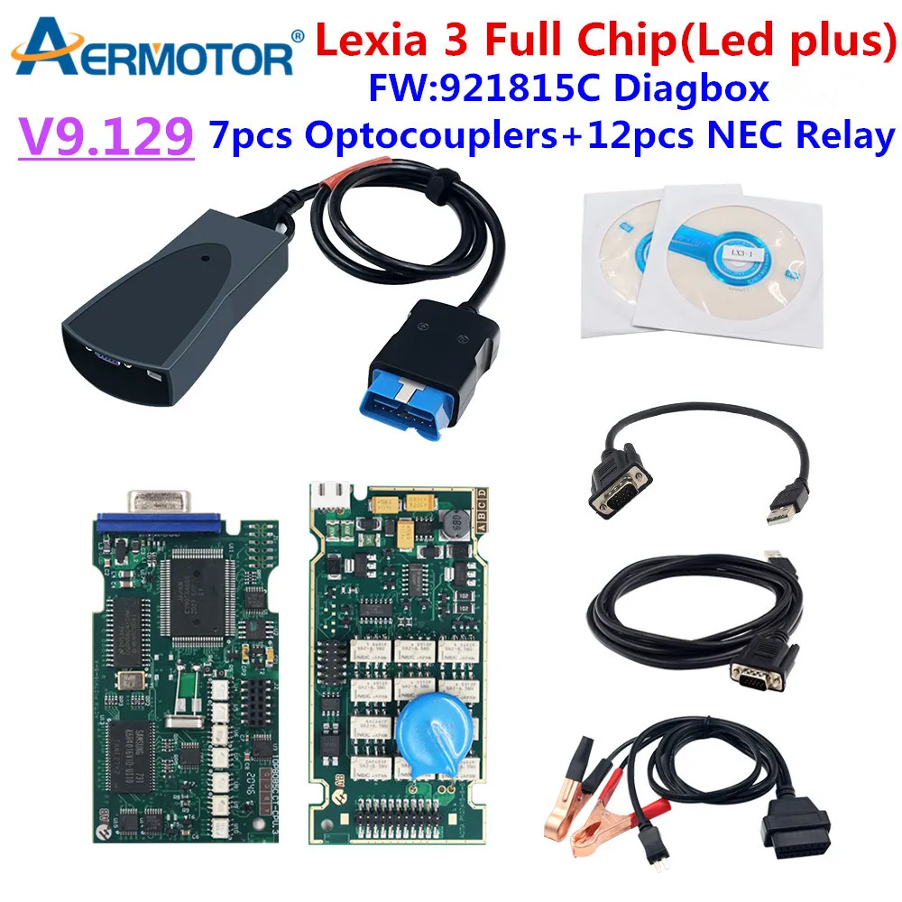 Best Lexia 3 Diagbox V9.129 Full Chip 921815C Golden Edge Diagnostic Tool V7.83 PP2000 Lexia3 For Citroen For Citroen Auto Scan